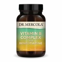 Dr. Mercola Complexo de Vitamina B com Benfotiamina - Suporta Cellular, Cérebro e Imune Saúde - Não-GMO, Gluten-Free & Soy-Free - 60 Cápsulas (30 Servings)