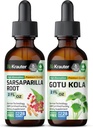 BIO KRAUTER Sarsaparilla Tintura 2 Fl. Oz. & Gotu Kola Tintura 2 Fl. Oz.