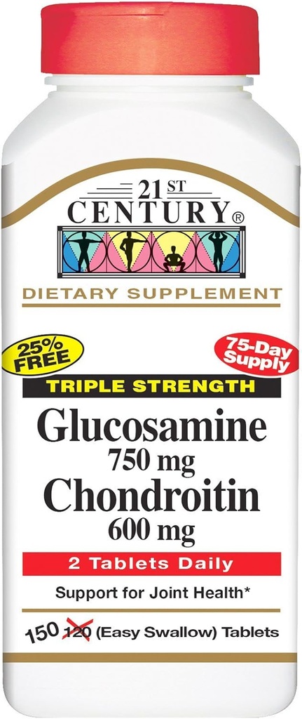 21o Século Triplo Força Glucosamina e Condroitina - 150 Comprimidos