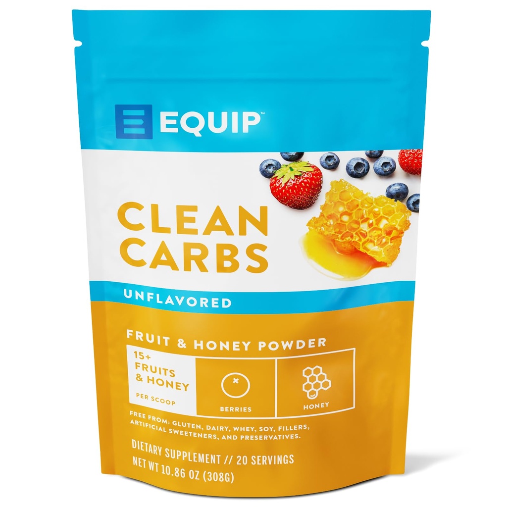 Equip alimentos limpa carboidratos 15+ Frutas e mel Superfood em pó pós de recuperação de exercício em pó, antioxidantes, suplemento de carboidrato, imunossuporte limpador de carboidratos