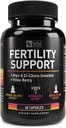 Vela suplemento de suporte de fertilidade + Myo & D-Chiro Inositol + Vitex Berry + Suporte Reprodutivo, Hormonal & Ovarian Suporte Complexo .