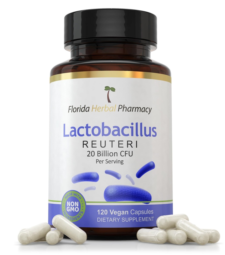Florida Farmácia de ervas, Lactobacillus Reuteri (Probiótico) Suplemento Cápsulas, 20 bilhões UFC