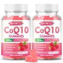 Açúcar-livre CoQ10 chicletes 250mg, Coenzyme Q10 Suplementos Plus Omega-3, Vitamina B6 & Zinco, alta absorção CoQ10 Suplemento para energia celular e suporte antioxidante, Framboesa sabor, Vegan 120Cts