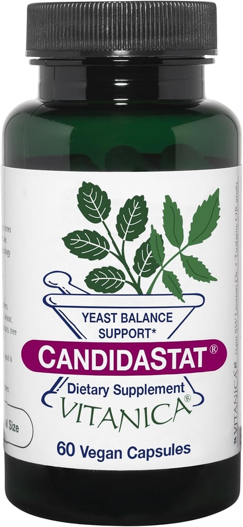 Vitanica Candidastat, Suporte equilibrado, Vegan, 60 Cápsulas