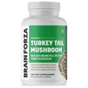 Cérebro Forza Organic Turkey Tail Mushroom Cápsulas, Cogumelo em pó Imune Support, Apoio à Saúde Fígado e Digest, Apoio à Defesa Orgânica, Não-GMO, Vegan, Orgânico, 90 Cápsulas