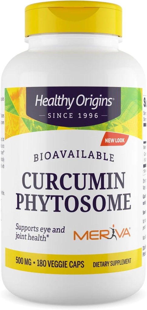Saudável Origens Fitossoma de Curcumina (Características Meriva SF) 500 mg, Suporta Saúde em articulações e olhos, Não-GMO, Vegan, 180 Cápsulas Veggie