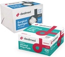 Dealmed Álcool Prep Pads e Gauze Sponge Bundle 200 Count Médio Tamanho Alcóol Pads Plus 4" x 4" Cirurgica Esponja Pads 200 Count