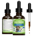 Bem-estar do animal de estimação velho amigo para cães idosos - Suporta saúde do sistema imunológico, mobilidade conjunta, níveis de energia saudável, Alfalfa, Reishi - Veterinária-Formulada Suplemento de ervas 2 oz (59 ml)