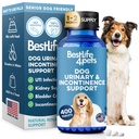 Dog ITU e suporte renal, Incontinência natural e controle de bexiga para cães reduz vazamento involuntário, problemas de trato urinário, expelir pedras de bexiga e melhora a saúde do rim do cão (400 comprimidos)