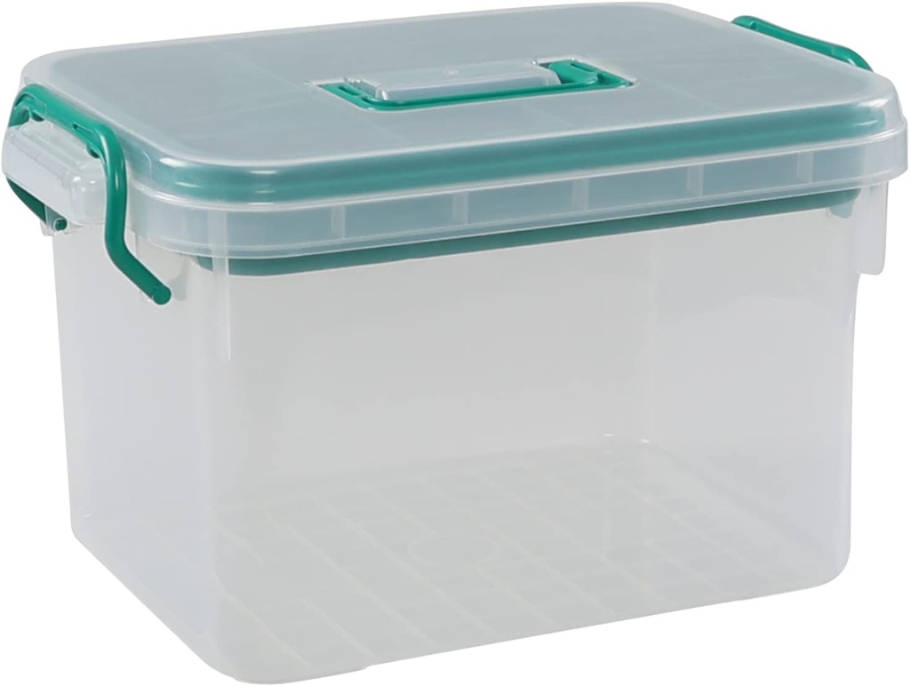 Caixa de armazenamento de plástico clara organizador / caixa de medicina, caixa de armazenamento de kit de emergência familiar