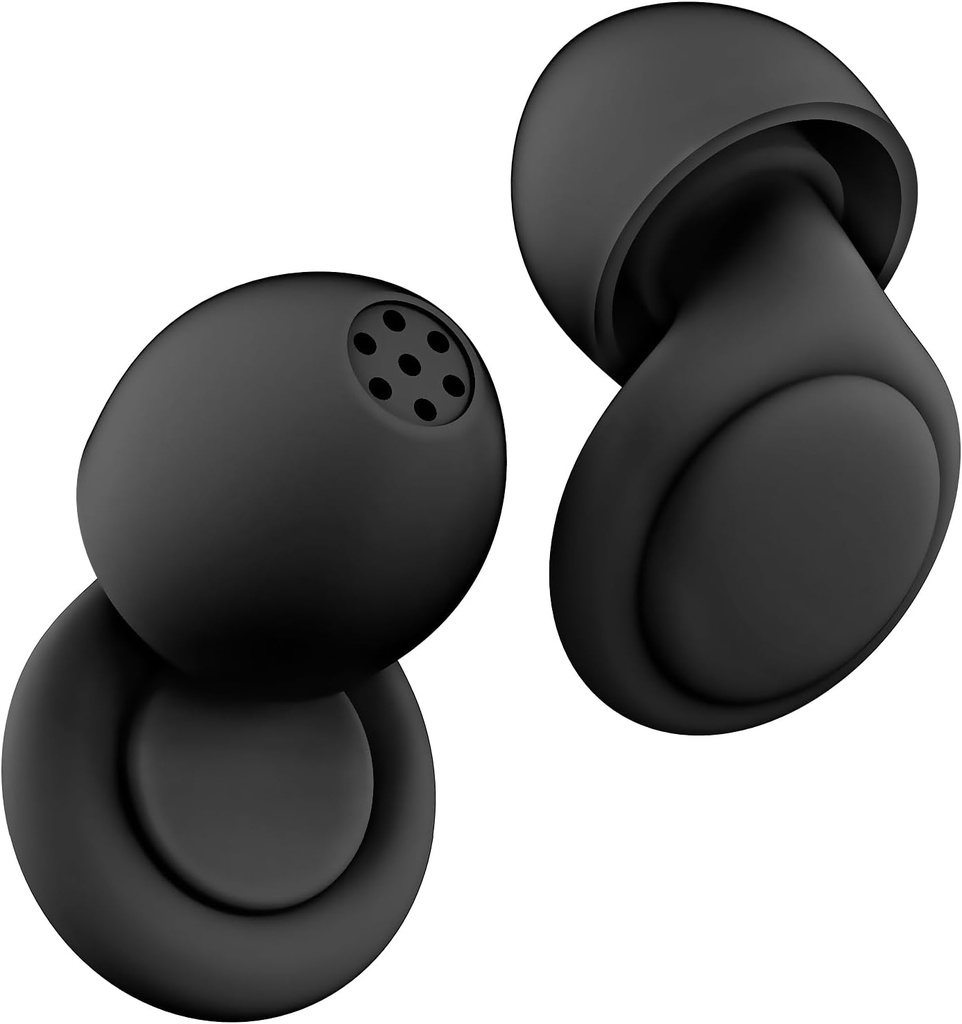 2 Plugs de ouvido cancelamento de ruído, Tampões de ouvido sono beinap com 12 dicas de ouvido de silicone macio reutilizável para reuniões sociais, trabalho, sono, concertos, parentalidade, conversação, 28 dB Redução de ruído
