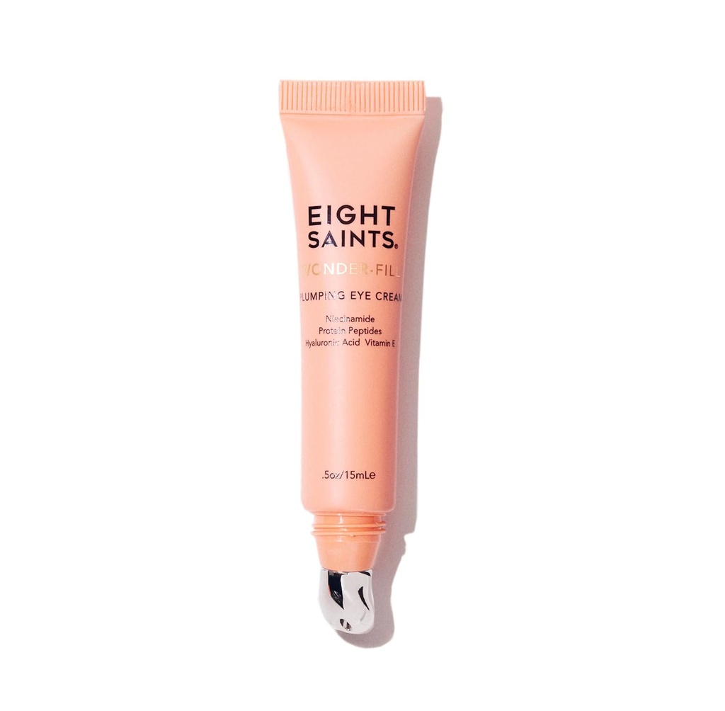 Oito Santos Wonder-fill Plumping Eye Cream, Natural e orgânico Anti Envelhecimento Sob Creme Eye para Plump Pele, Reduzir rugas, linhas finas, e Sob sacos de olhos, Círculos escuros sob tratamento ocular, 0,5 Onças