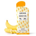 Lecka Energy Gel, 12 Gels para exercício de resistência, feito com frutas reais e sementes de basílio, fornece energia natural e eletrólitos (12 Gels, Banana)