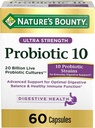 Probióticos pela recompensa da natureza, ultra força Probiótico 10, saúde imune e equilíbrio digestivo, 60 cápsulas