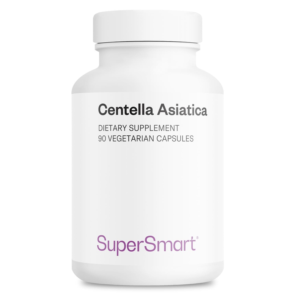 SuperSmart - Centella Asiatica 180mg por dia - Gotu Kola Extract Supplement □ Non-GMO & Gluten Free - 90 Cápsulas Vegetarianas