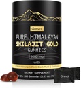 Himalayan Shilajit Gummies: Ouro grau Shilajit rico com ácido fulvico Ashwagandha & 85+ Trace Minerals - Não adicionado açúcar - Individualmente embrulhado - para homens e mulheres - 60 Gummy