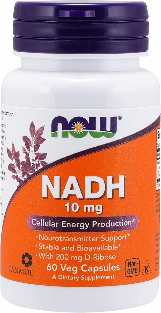 Agora Alimentos NADH com Ribose, 10 mg, 60 Vcaps