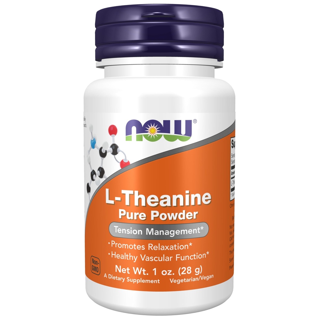Now Foods Supplements, L-Theanina Pure Powder, Tension Management*, Amino Acid, 1-Ounce