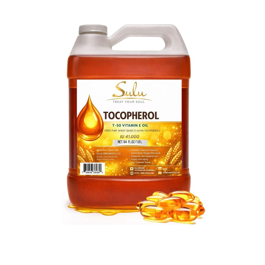 SULU ORGANICS 4 lbs-100% Puro e Natural Soja Livre T-50 Tocoferols Vitamina E Óleo