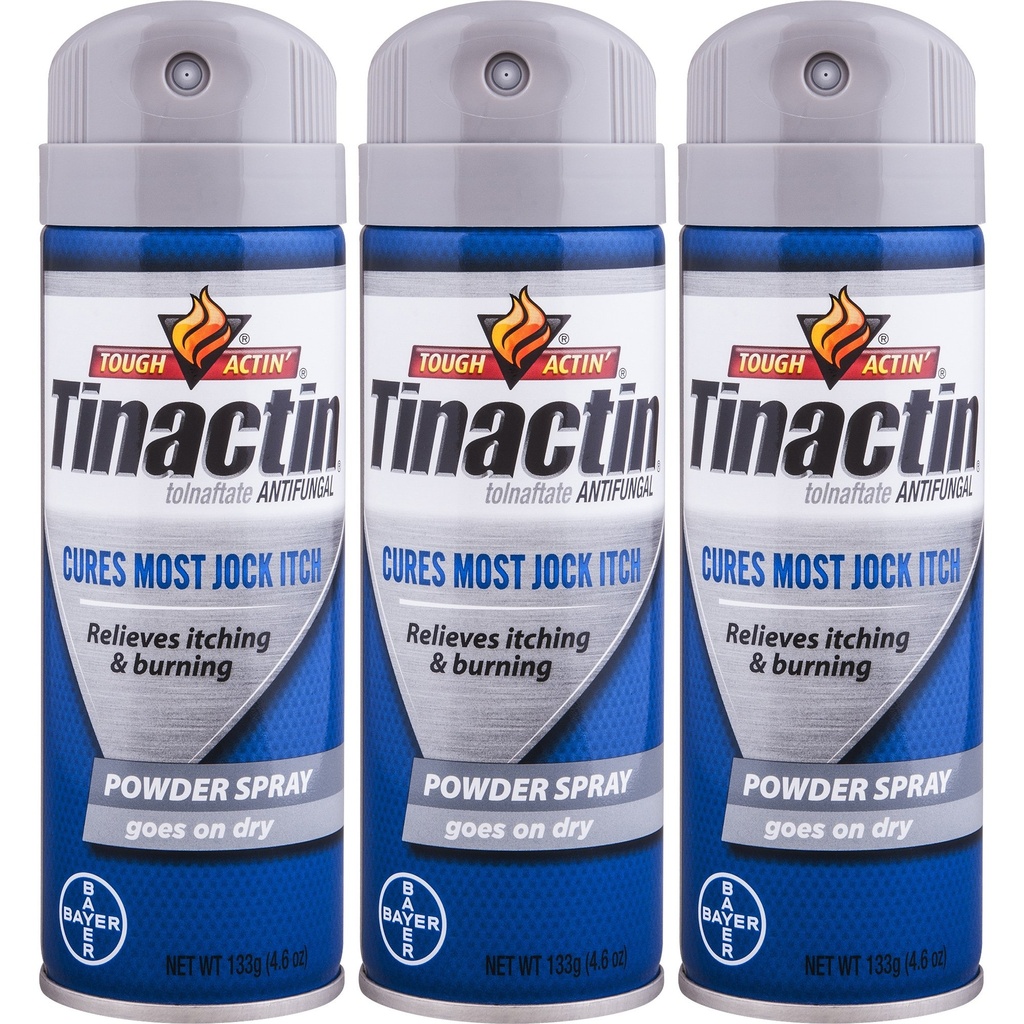 Pó de pulverização de Tinactina Jock Itch, 4,6 oz. (Pacote de 3)