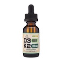 Vitamina D3 K2 5.000 UI Gotas líquidas (5,000 UI de D3 e 200mcg de 99,9% K2 totalmente trans patenteados MK-7 (K2Vital)) Absorção Máx. Vitamina líquida D Gotas (30 Servos) por Madeira Dupla