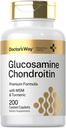 Doctor's Way Glucosamine Chondroitin HSH Turmeric 200 Caplets Complexo de suporte avançado □ Não-GMO, Suplemento sem glúten