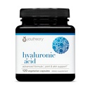 Youtheory Hyaluronic Acid Advanced Formula - Suplemento de suporte conjunto com extrato de Boswellia* - Suplemento de saúde da pele - Dairy, Soy & Gluten Free - 120 Cápsulas Vegetarianas