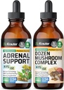 BIO KRAUTER Suporte adrenal Tintura 4 Fl. Oz. & Dezena Cogumelo Tintura 4 Fl. Oz.
