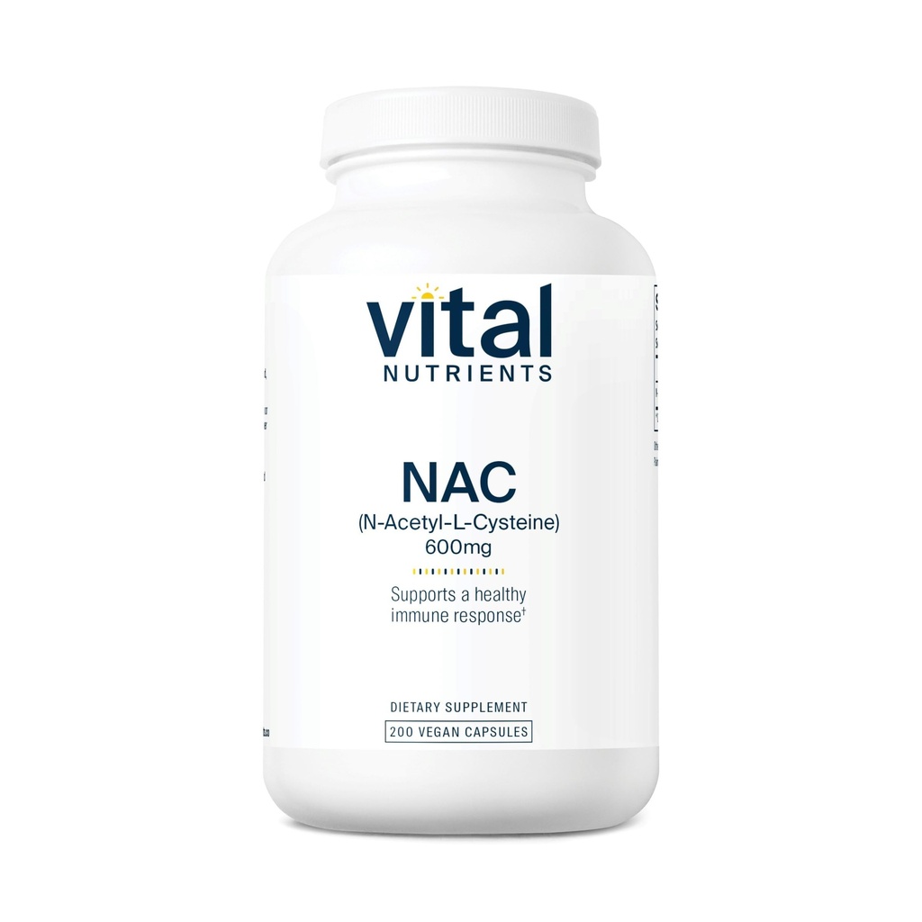 Nutrientes Vital NAC 600mg □ N-Acetil Cysteine □ Vegan NAC Supplement □ Antioxidante para Sino, Fígado, Imune, e Saúde Respiratória*