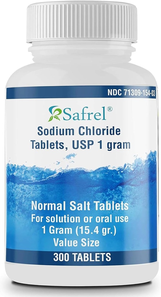 Comprimidos de cloreto de sódio de Safrel 1 gm, USP