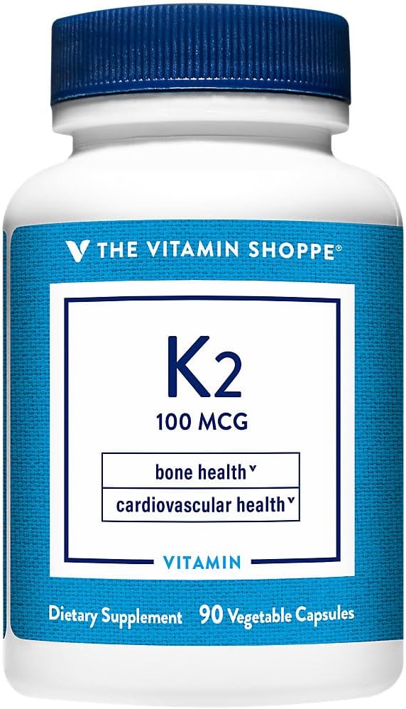 Vitamina Shoppe Vitamina K2-100 MCG (90 Cápsulas Vegetarianas)