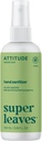 ATTITUDE Hand Sanitizer Spray, EWG Verificado, Mata Germes e Bactérias, Vegan & Planta-baseada, Seguro para adultos e crianças, Folhas Olive Scent, 3.38 Fl Oz (Garrafa Spray)