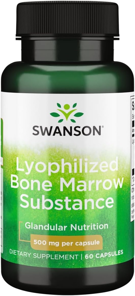Swanson Raw Liofilizado Medula Óssea Substância 500 Milligrams 60 Cápsulas