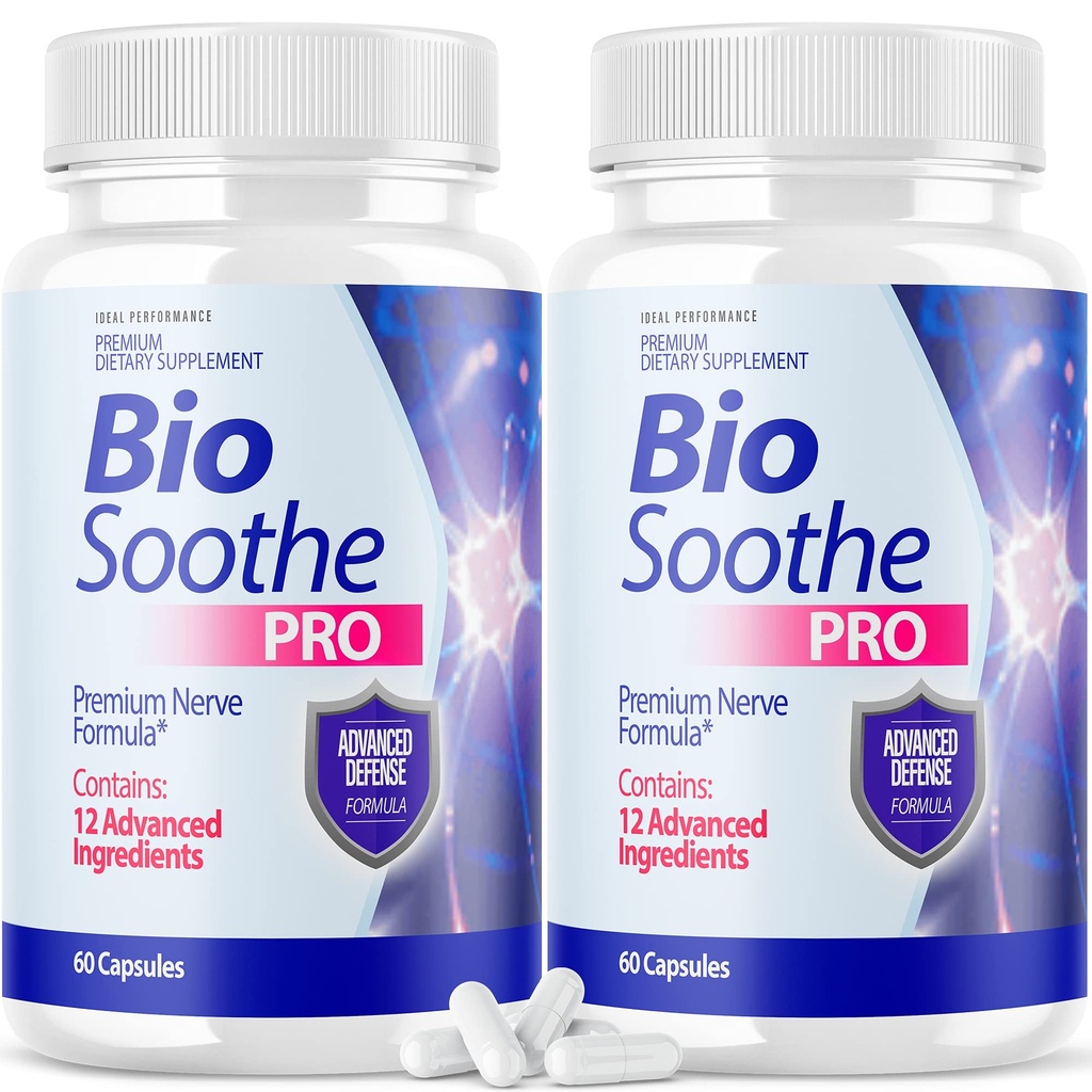 DESEMPENHO IDEAL (2 Pack) Biosoothe Pro Neuropathy Treatment Capsule for Nerve Pain Repair Pills Bio Soothe Premium Formula Supplement Alpha Fix Neeve (120 Cápsulas)