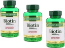 Naturezas Bounty Biotin 5000mcg 150 Rapid Release Softgels (Pacote Valor de 3)