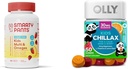 SmartyPants Kids Multivitamin Gummies, Sugar Free: Omega 3 (ALA) & OLLY Kids Chillax, Magnésio Gummies Plus L-Theanina, Limão Balm, Mastigas calmas para crianças 4+, Sherbet Flavor - 50 Conde (Pacote de 1)