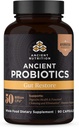 Nutrição antiga Probióticos, Gut Restaurar 90ct com Ginger e Fenugreek, Suporta Funções Digestivas, Reduz Diarréia, Obstipação, Gás e Bloating, Superalimentos Mistura, 50 bilhões de UFC* / Servir