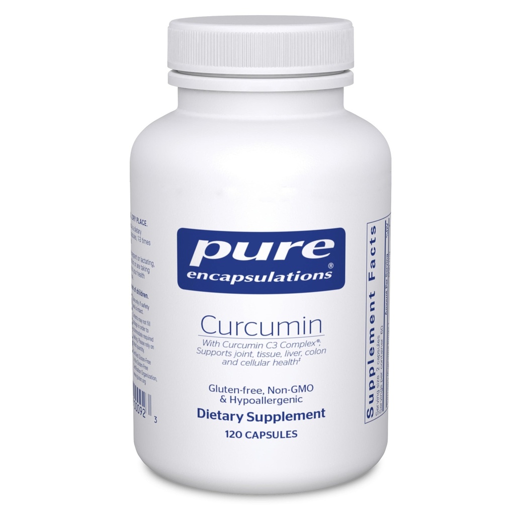 Encapsulamentos puros Curcumina - 500 mg - Suporta saúde comum e saúde do fígado - Curcuma Longa Cápsula - Não-GMO & Vegan - 120 Cápsulas
