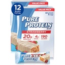Barras de proteína pura, alta proteína, lanches nutritivos para apoiar a energia, baixo açúcar, sem glúten, morango grego Yogurte, 6 barras Cada 1,76 Oz, pacote de 2