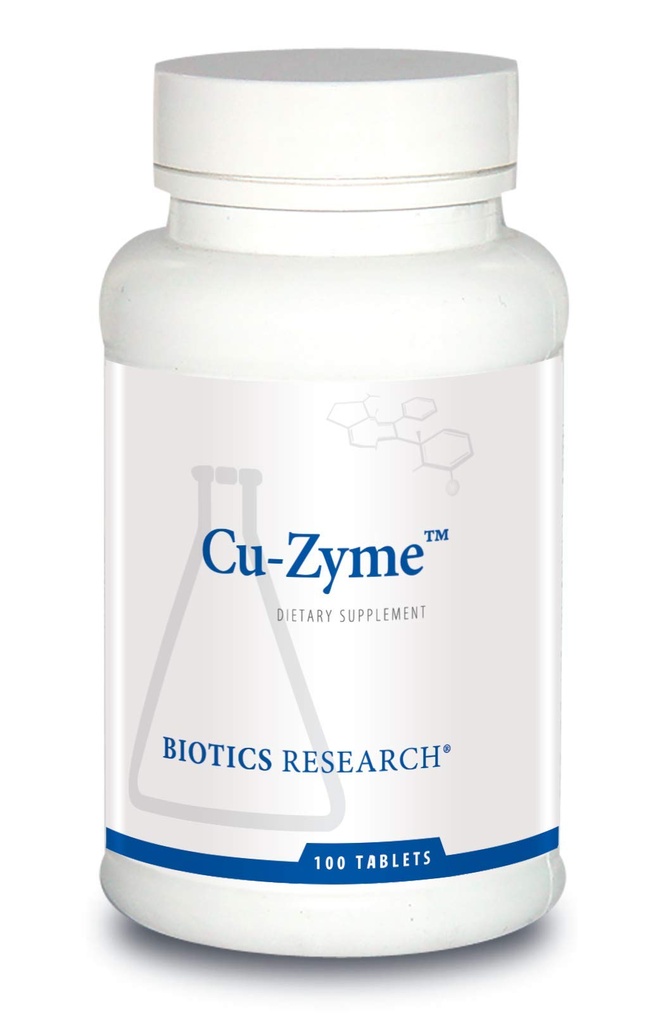Biotics Research Cu-Zyme Suplemento Mineral Essencial, Metabolismo Energético, Absorção de Ferro, Ossos Saudáveis, Função Imune 100 Comprimidos