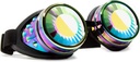 GloFX Polychrome Wormhole Kaleidoscope óculos - Festival Rave Costume Cosplay Prism EDM 3D Soldando óculos góticos