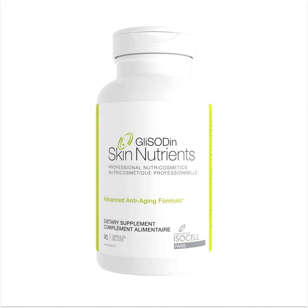 GliSODin Anti-envelhecimento – Suplementos de pele baseados em GliSODin® e ingredientes hidratantes - clinicamente provados para ajudar a alcançar pele mais radiante e melhorar a aparência das rugas - 90 Cápsulas