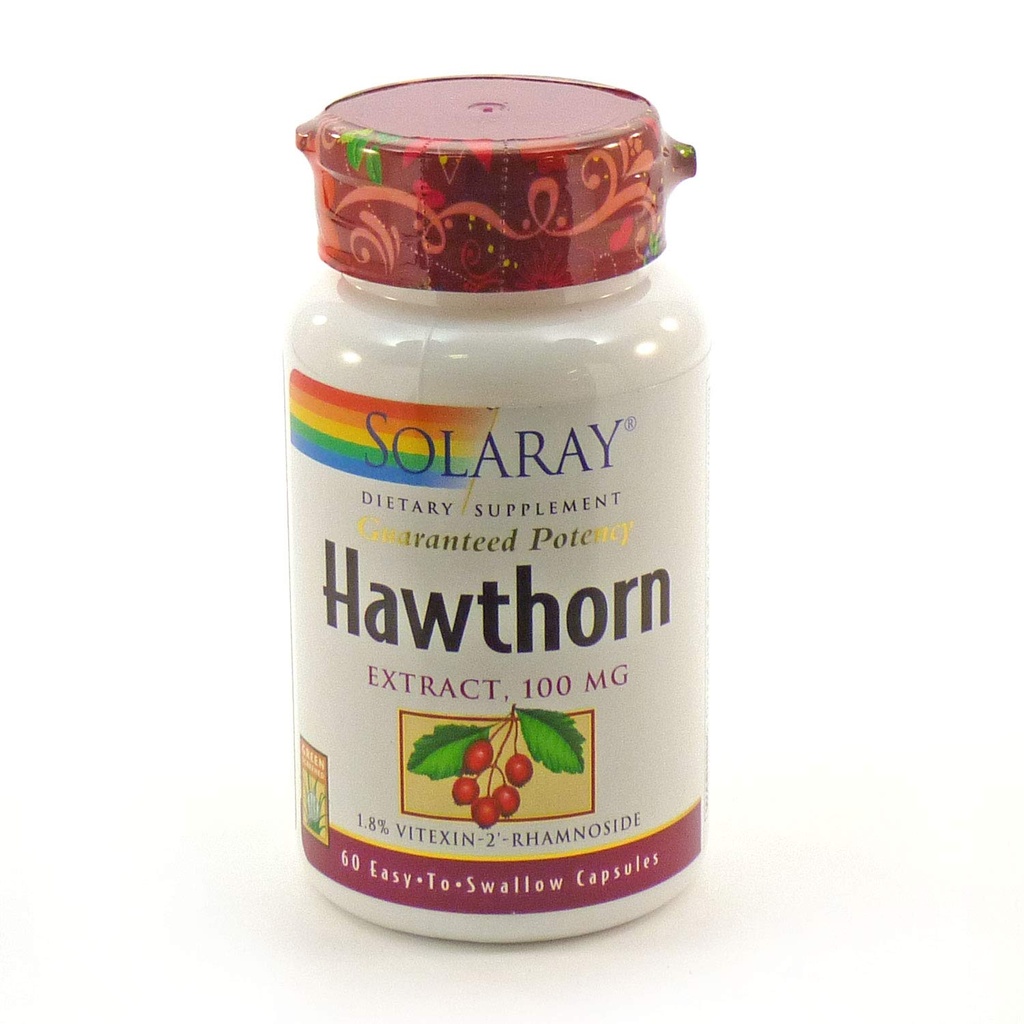 Extrato de Solaray Hawthorn 100mg