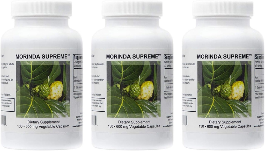 Supreme Nutrition Morinda Supreme, 130 Noni Fruit Vegetarian Cápsulas