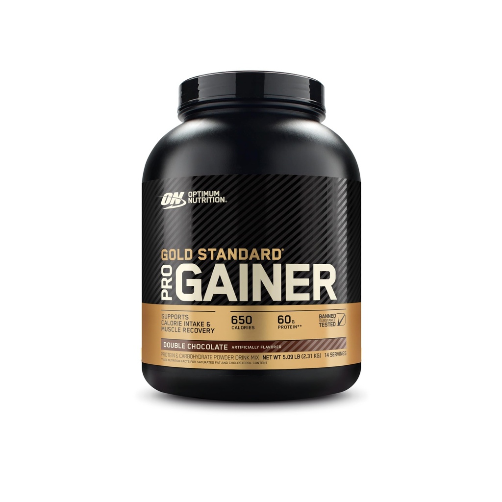 Optimum Nutrition GS Pro Gainer Peso Gainer Proteína Pó, Chocolate Duplo, 5,09 Libras (Pacote Vary Maio)