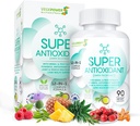 Extrato de chá verde com semente de uva, Cardo de leite - Antioxidante e Imune Suplemento, mistura de extrato de ervas poderosa - suporte de cuidado da pele, Sem glúten, Não-GMO - 90 Cápsulas Vegan