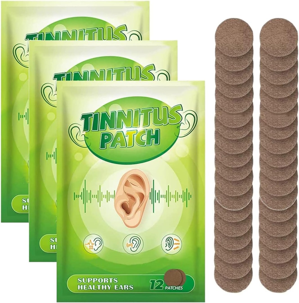 36pcs Tinnitus Orelha Patch, Natural Formula Ear Patches, Cuidados com o ouvido