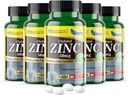 América Medic & Science Quelated Zinc 50 mg Suplementos (5 pacote de 60 comprimidos) Imune Booster e potentes comprimidos antioxidantes para adultos Homens e mulheres