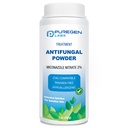 Puregen Labs Antifungal Powder com 2% de nitrato de miconazol para infecções fúngicas comuns incluindo pé de Atleta, Jock Comichão e Ringworm, Talco Livre, 3 oz (85g)