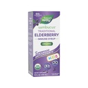 Nature's Way Sambucus Elderberry Xarope Imune Tradicional para Idades 1+, Suporte Imune Tradicional*, Suporte Antioxidante*, Extrato de Elderberry Preto, USDA Certified Organic, 4 Fl Oz